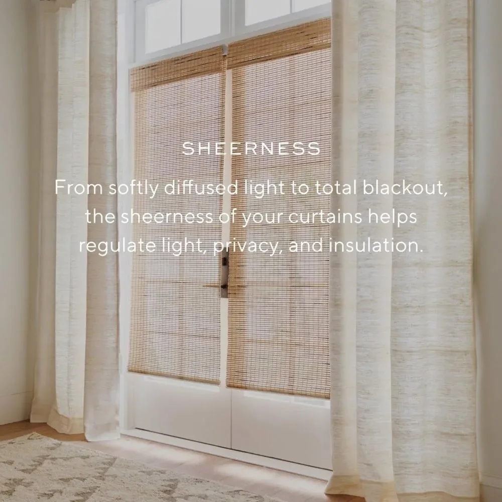 NWT Pottery Barn Marquesa Drape White Sheer Light Filtering Curtain 42 x 84